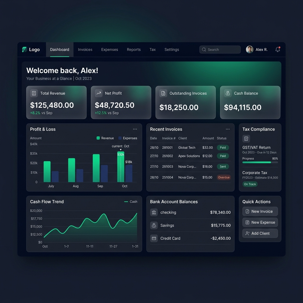Zoodo Accounting Dashboard for Botswana